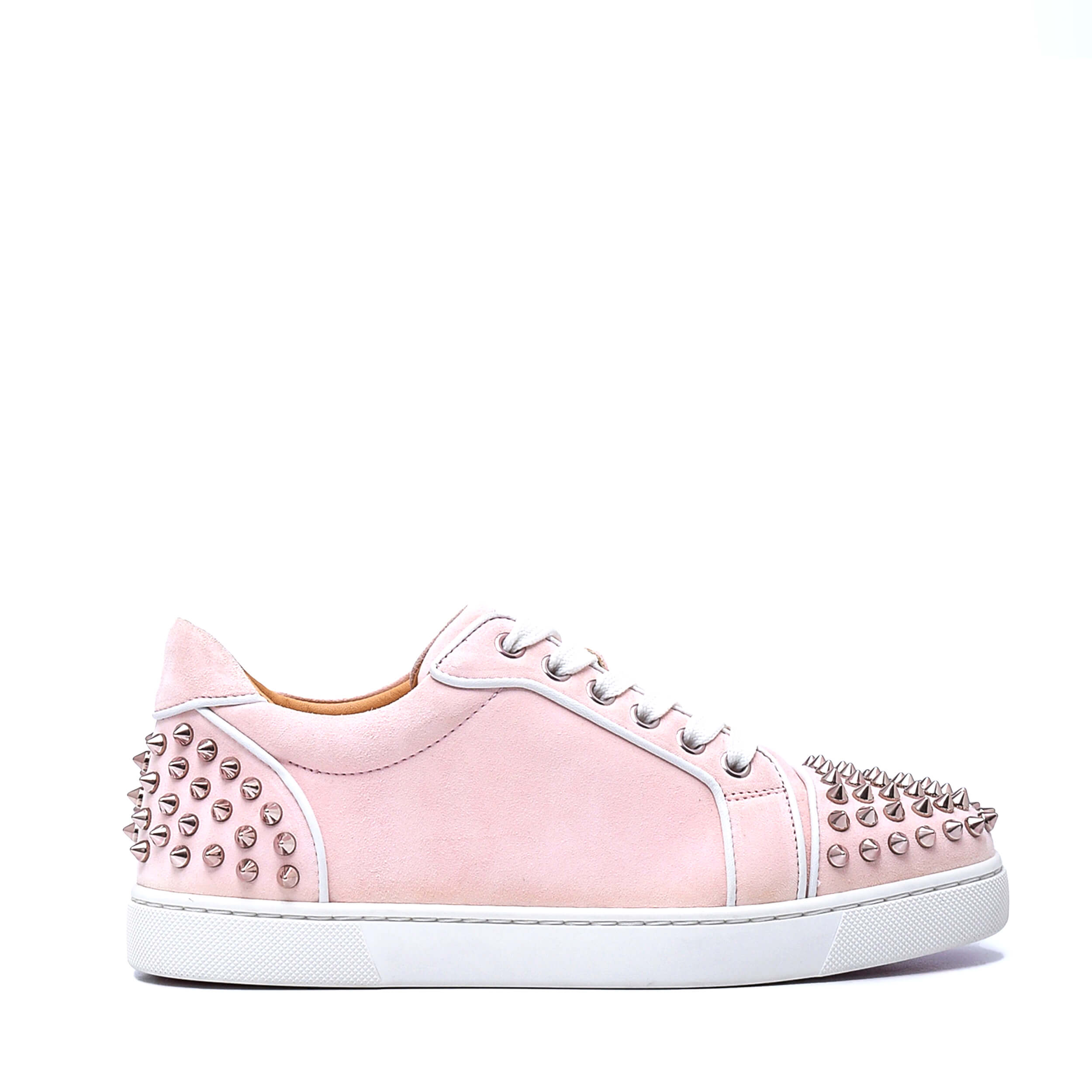 Christian Louboutin - Pink Suede Skateboard Sneakers / 38